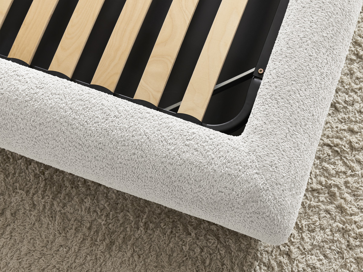 PETER set met bed + 2 nachtkastjes in badstof