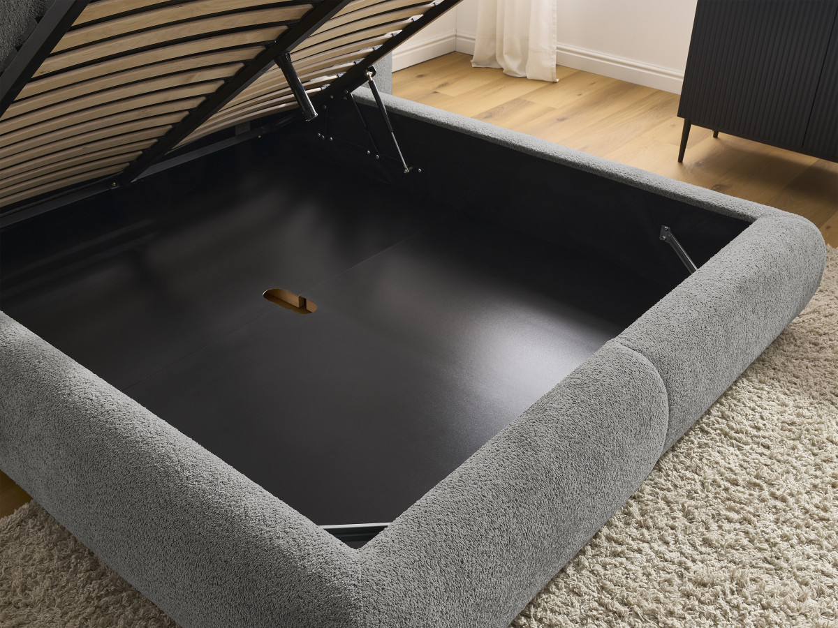 PETER set met bed + 2 nachtkastjes in badstof