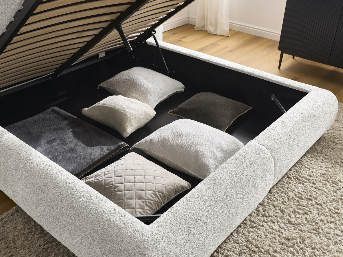 PETER set met bed + 2 nachtkastjes in badstof