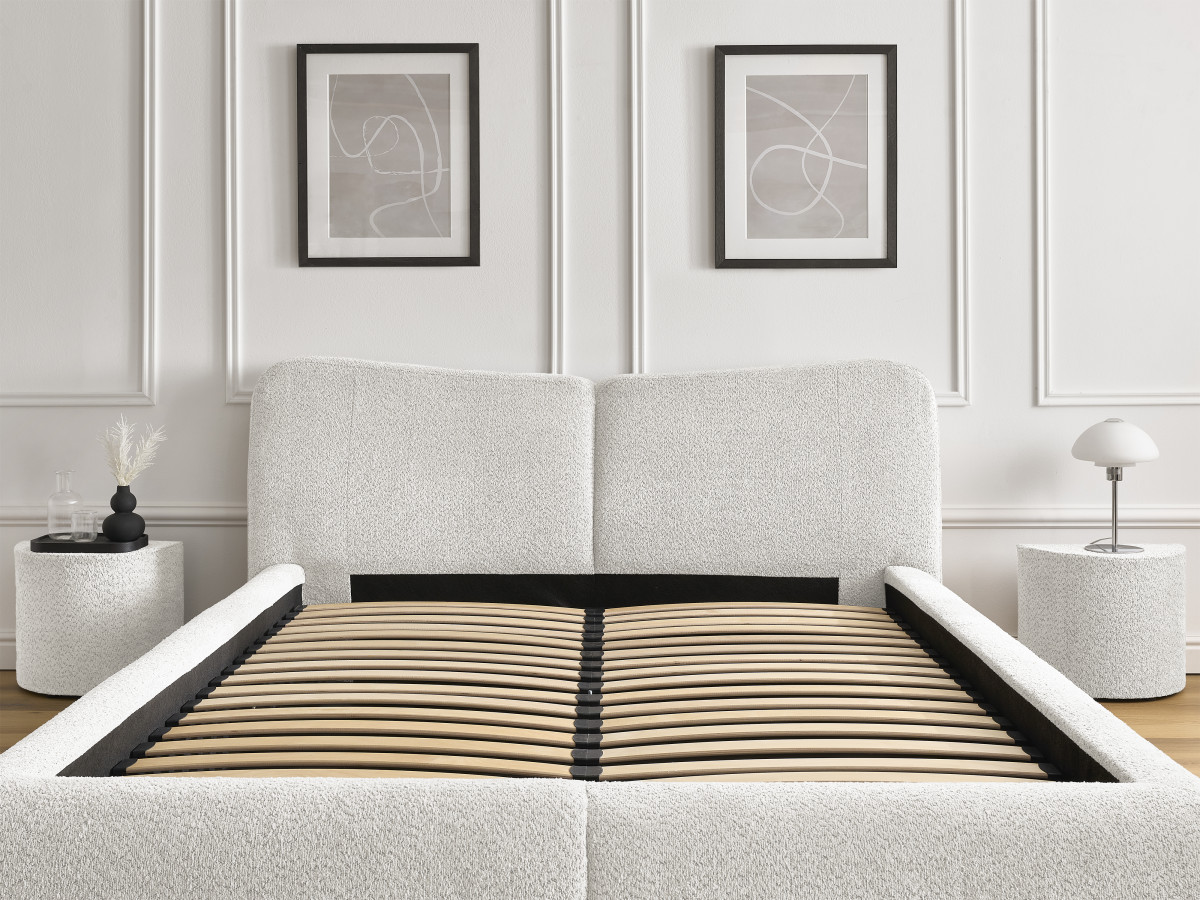 PETER set met bed + 2 nachtkastjes in badstof