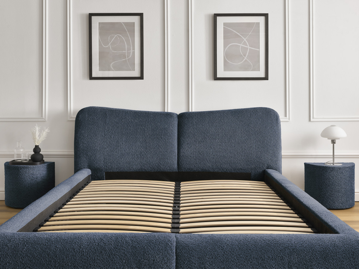 PETER set met bed + 2 nachtkastjes in badstof