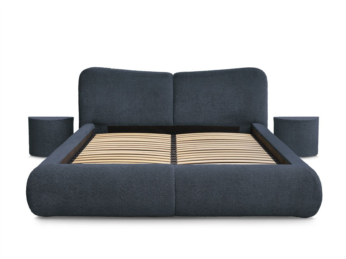 Ensemble PETER avec Lit + 2 chevets bouclette bleu — vue 6