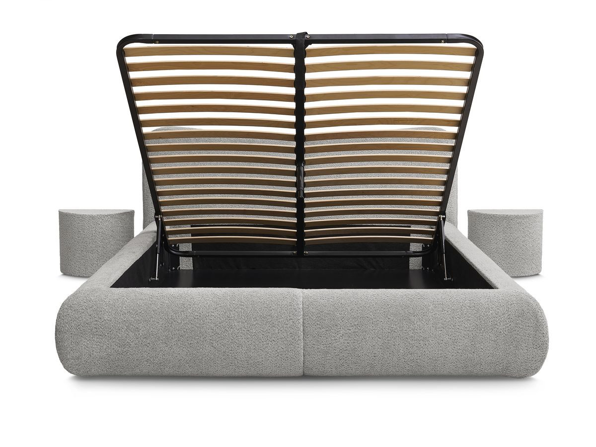 PETER set met bed + 2 nachtkastjes in badstof