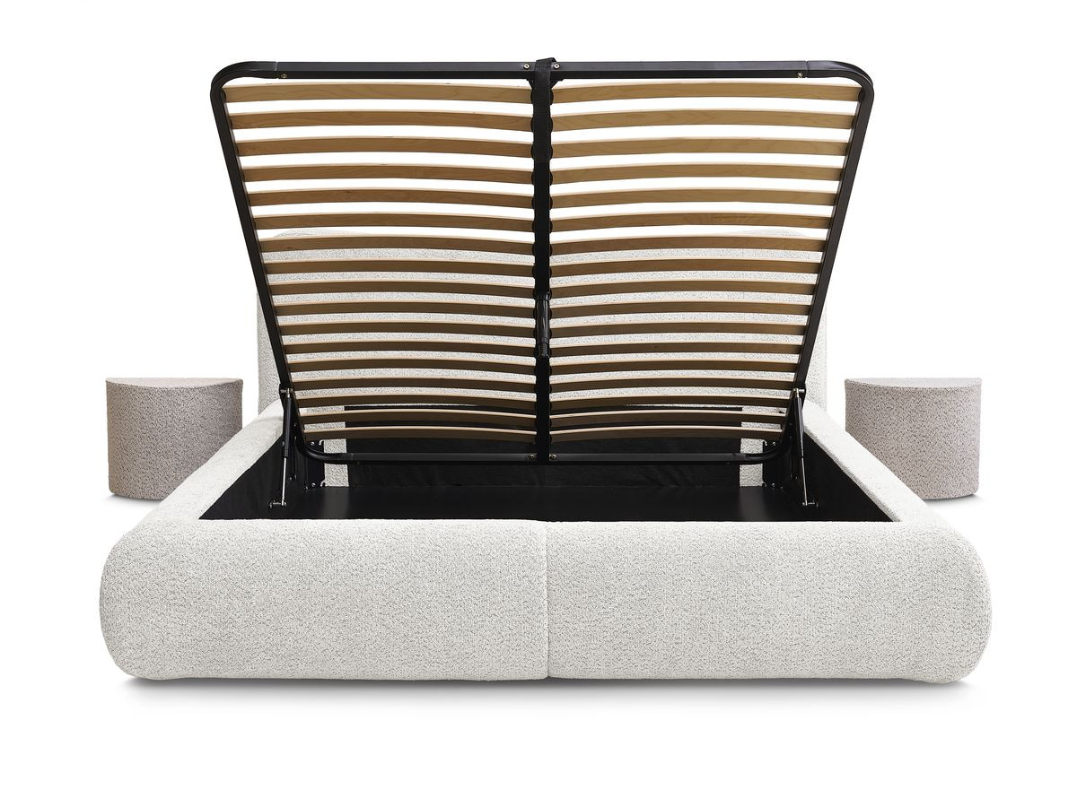 PETER set met bed + 2 nachtkastjes in badstof