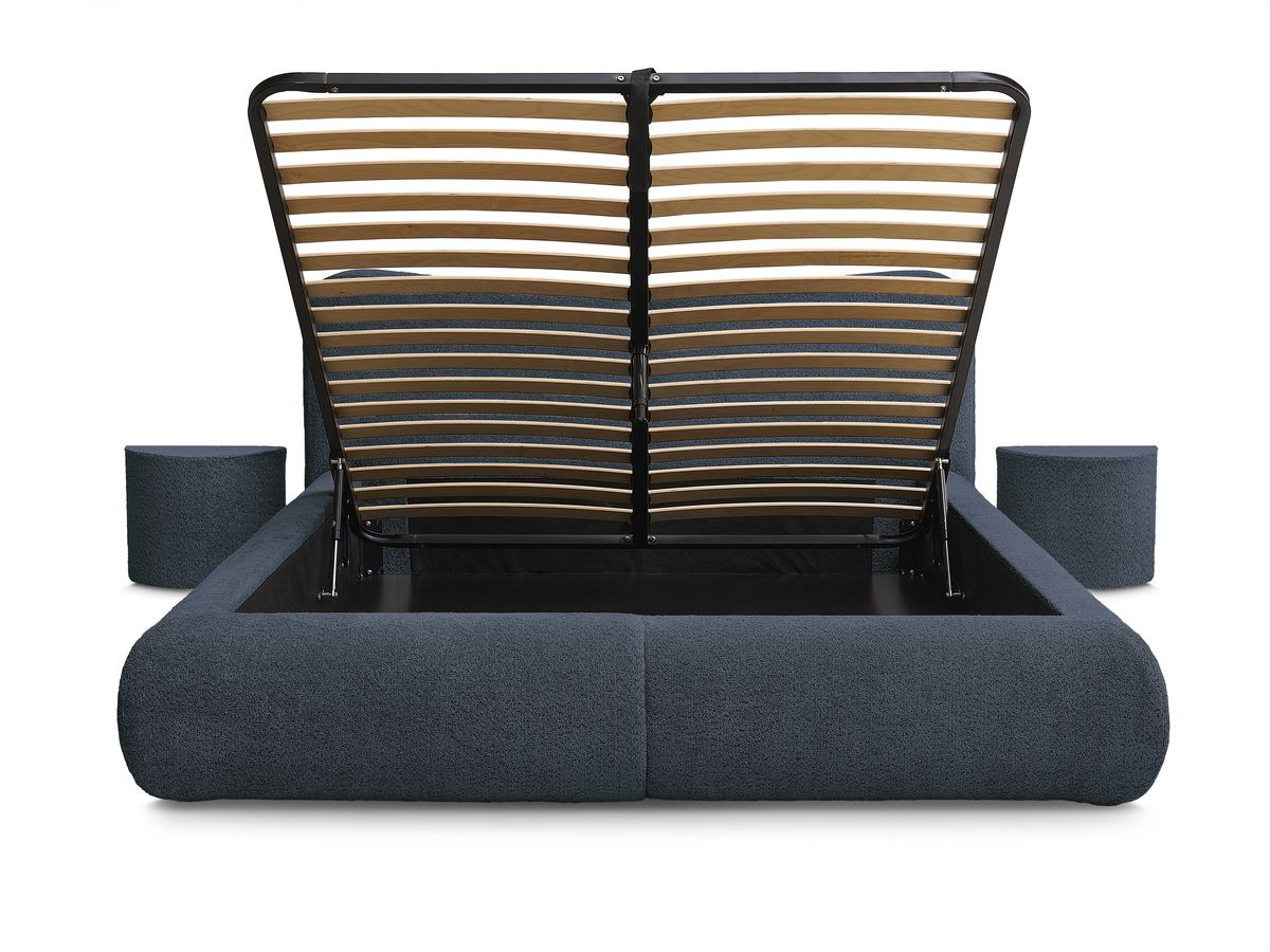 PETER set met bed + 2 nachtkastjes in badstof