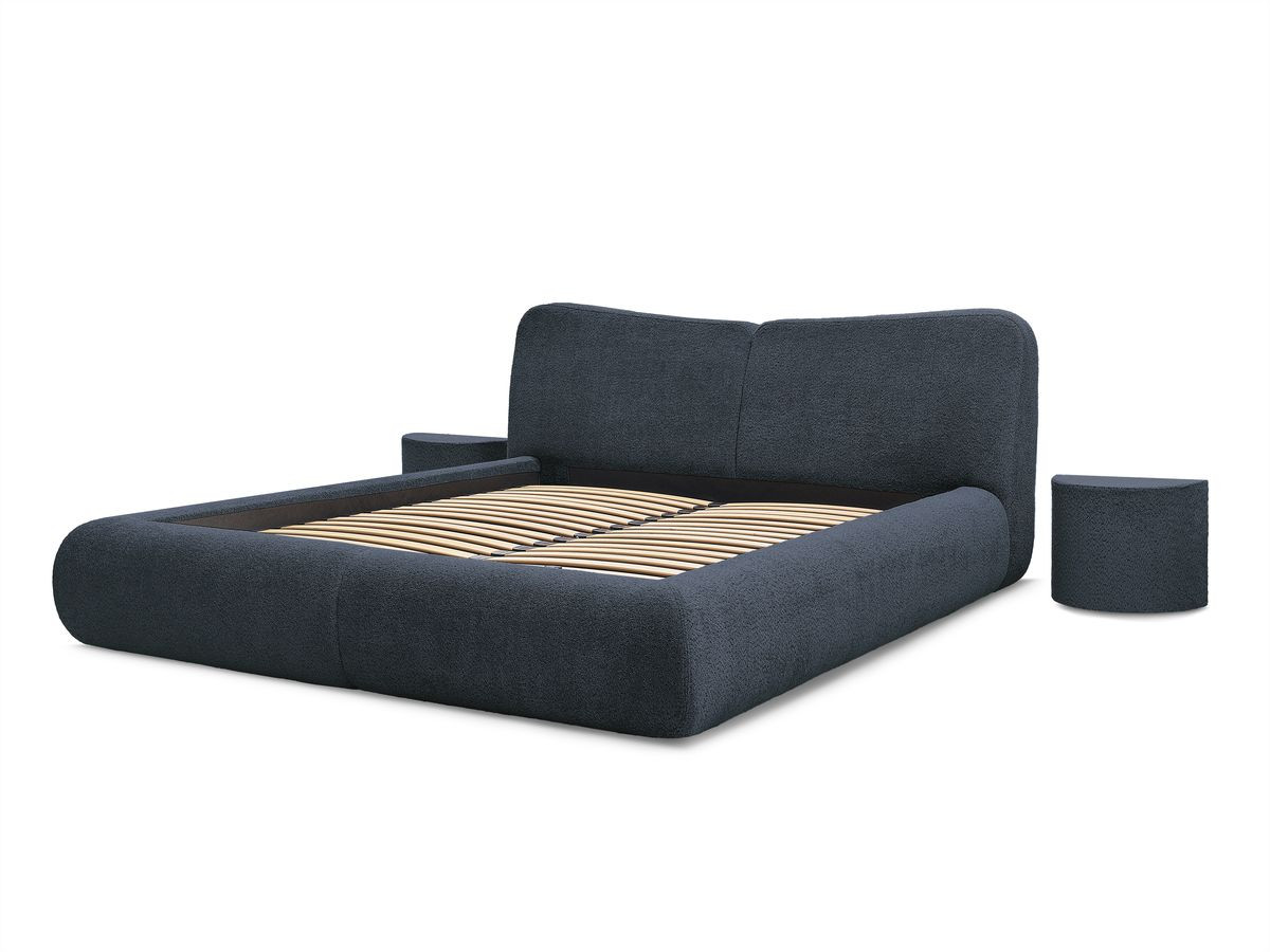 PETER set met bed + 2 nachtkastjes in badstof