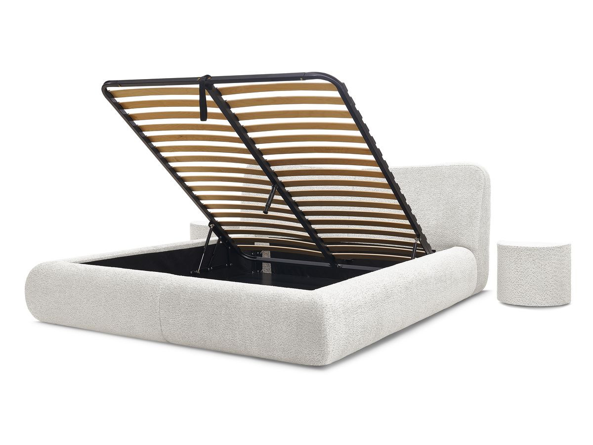 PETER set met bed + 2 nachtkastjes in badstof