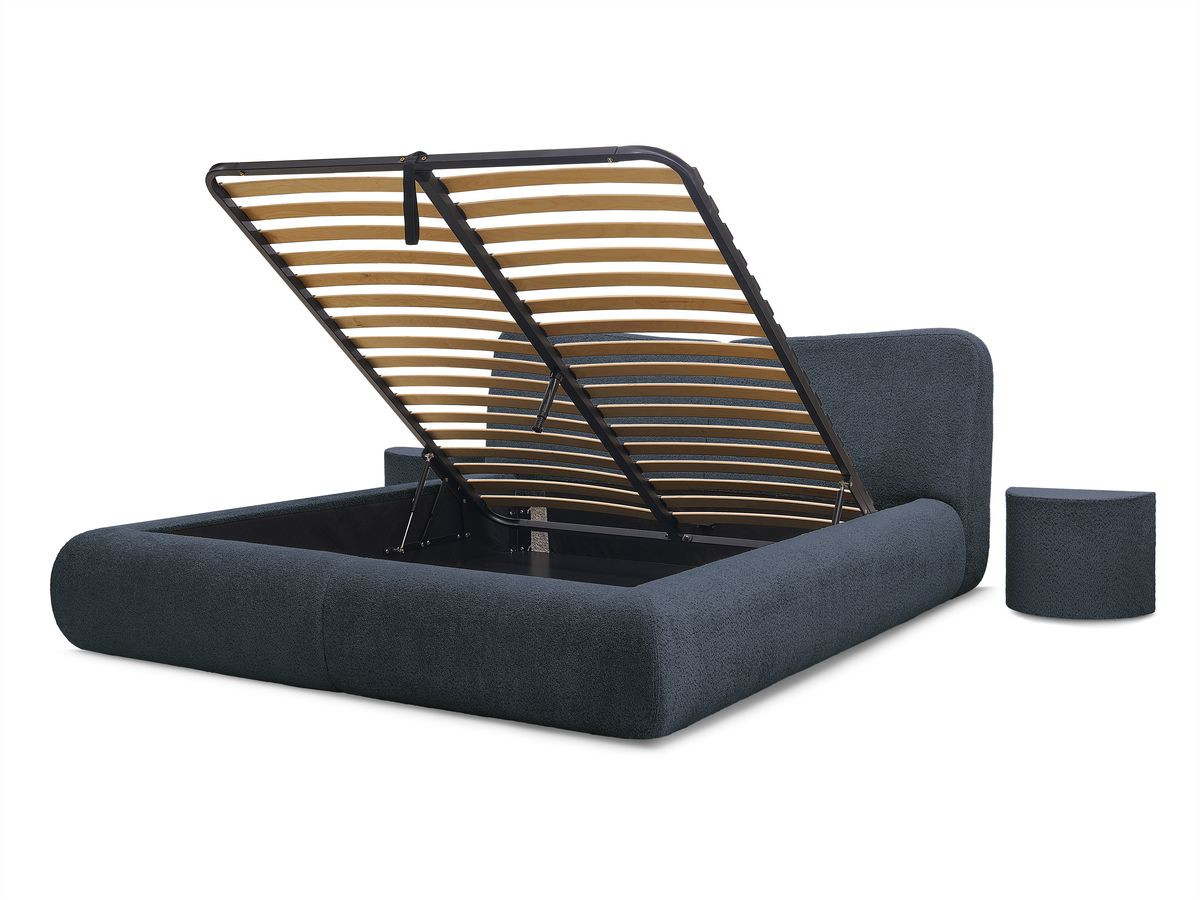 PETER set met bed + 2 nachtkastjes in badstof