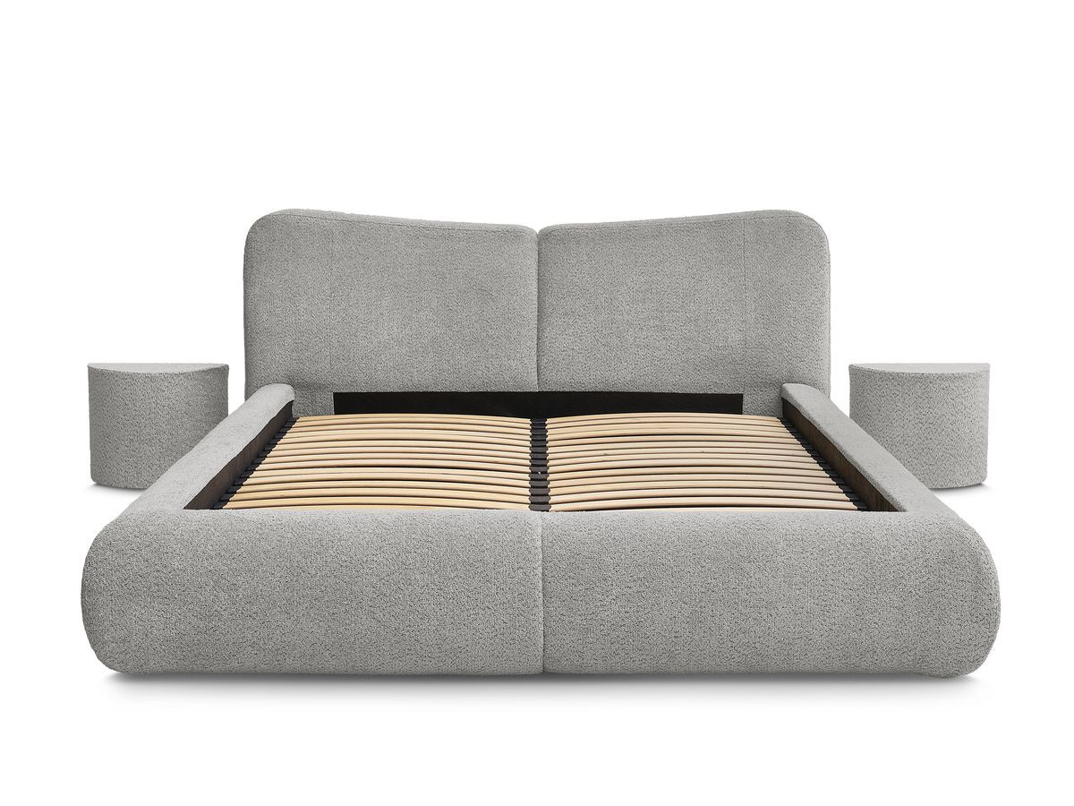 PETER set met bed + 2 nachtkastjes in badstof