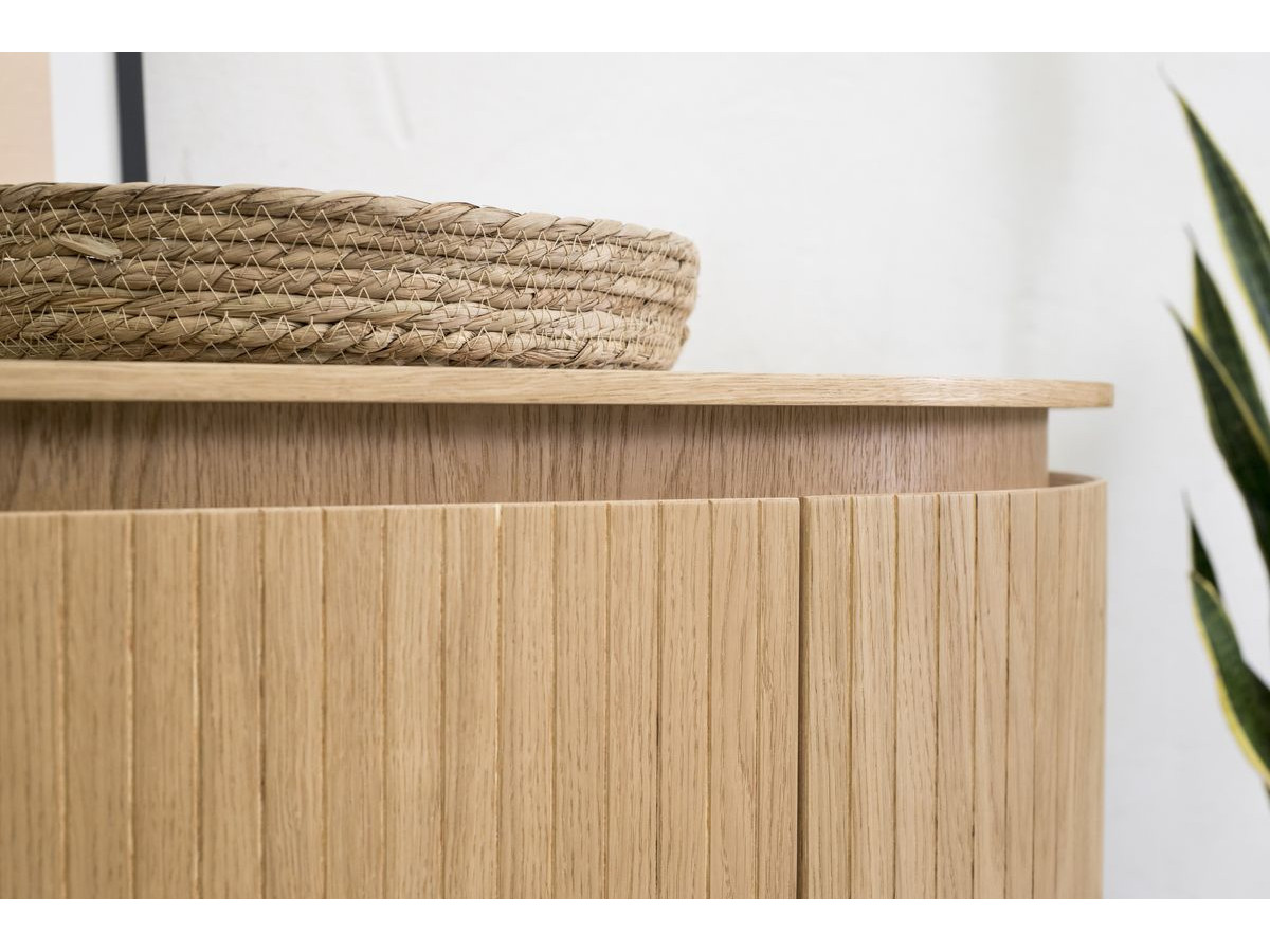Buffet 5 portes 180 cm SORMIOU placage chêne massif