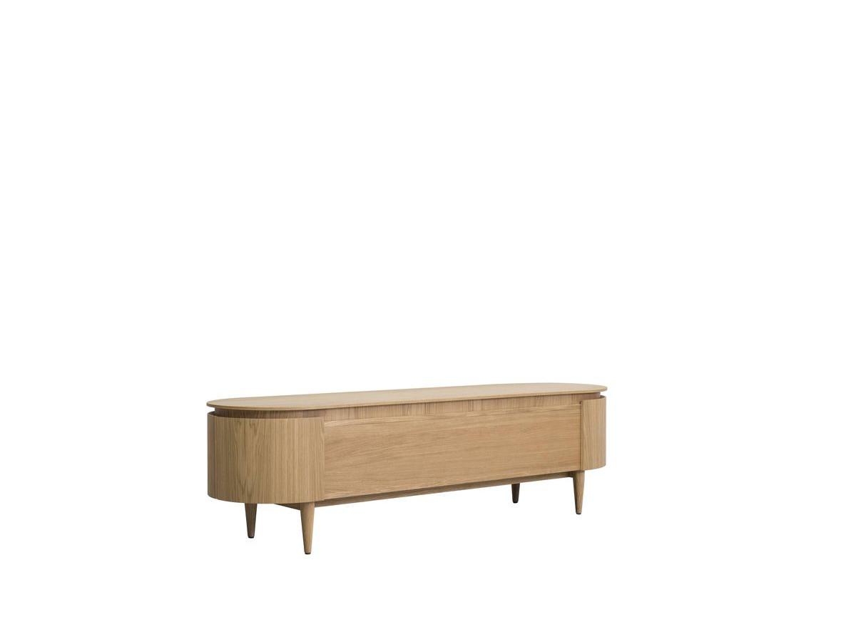 Meuble TV 4 portes 180 cm SORMIOU placage chêne massif