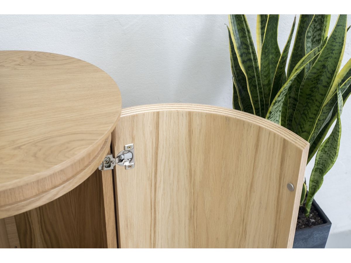 SORMIOU set met 180 cm dressoir + 180 cm tv-meubel in massief eiken fineer