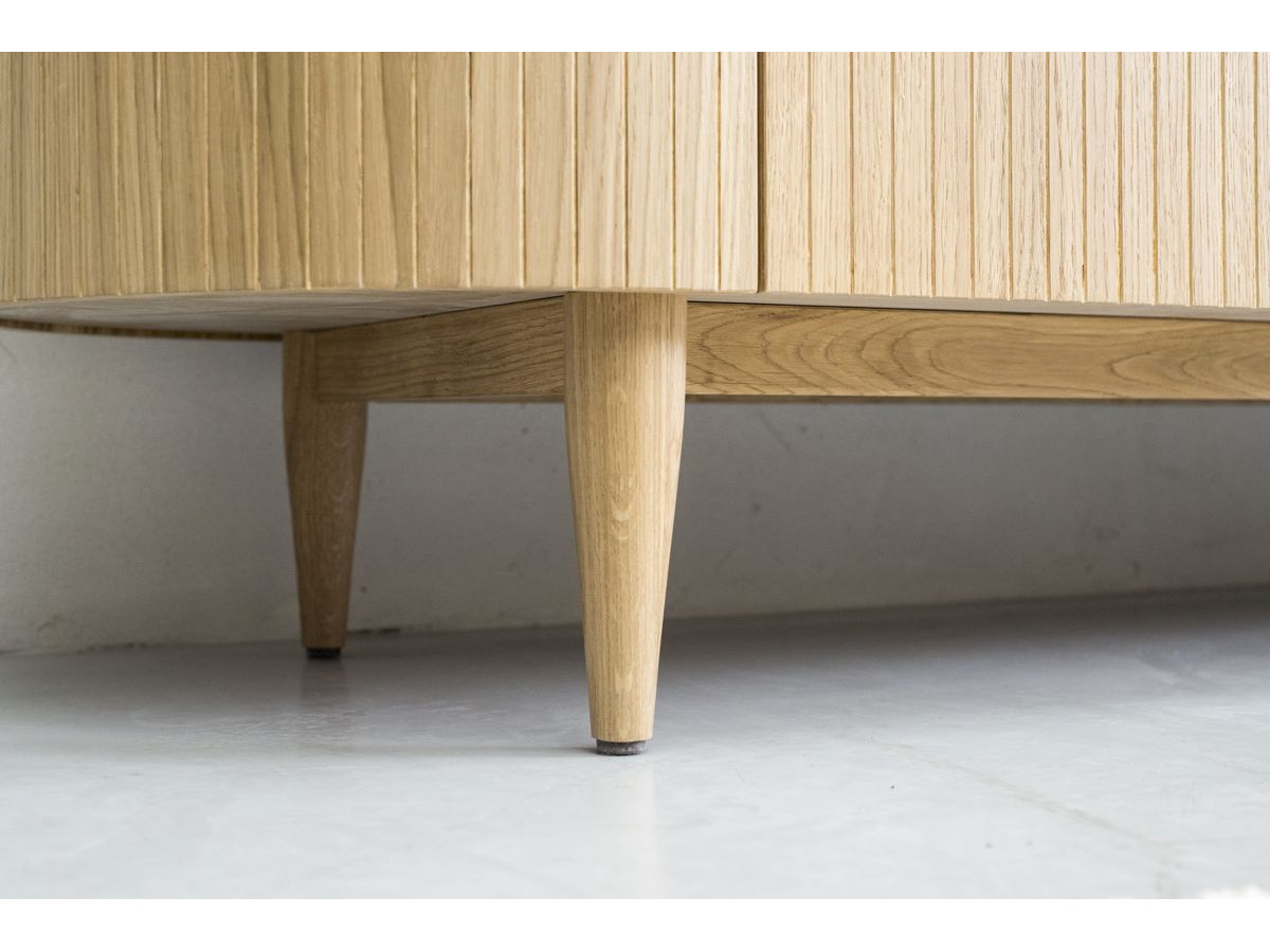 SORMIOU set met 180 cm dressoir + 180 cm tv-meubel in massief eiken fineer