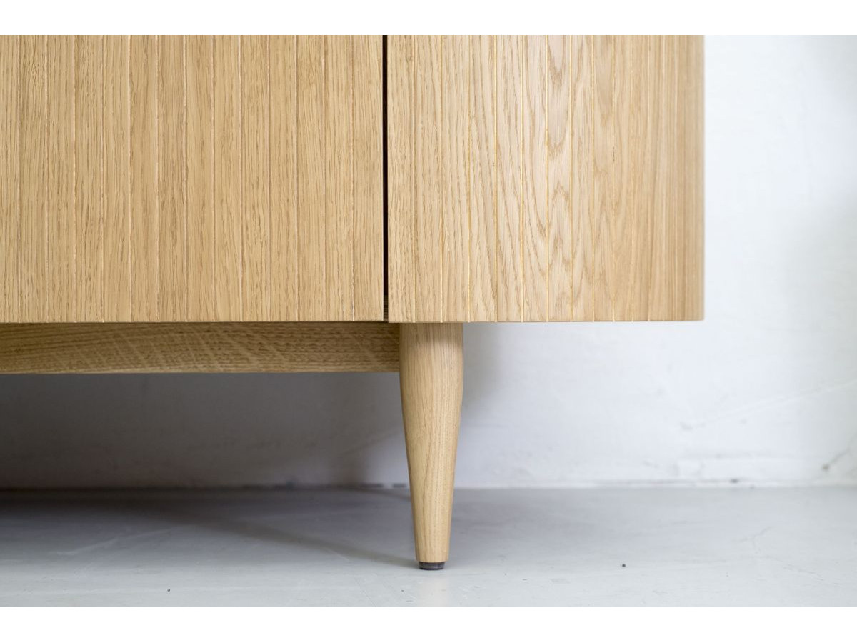SORMIOU set met 180 cm dressoir + 180 cm tv-meubel in massief eiken fineer