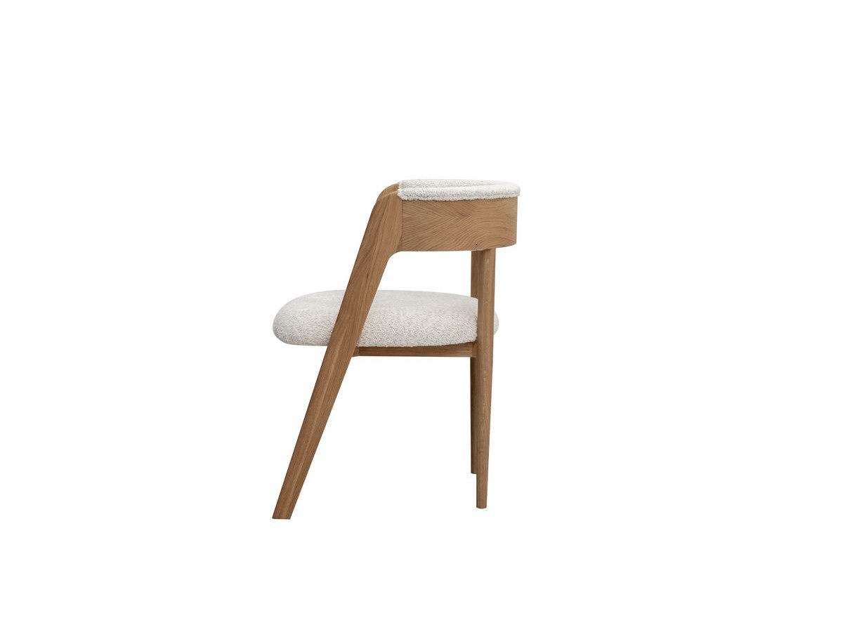 SORMIOU set met ronde eettafel uitschuifbaar van 130 tot 180 cm + 4 BASTIDE stoelen in massief eiken fineer