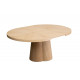 Table à manger ronde extensible 130 à 180 cm SUGITON placage chêne massif