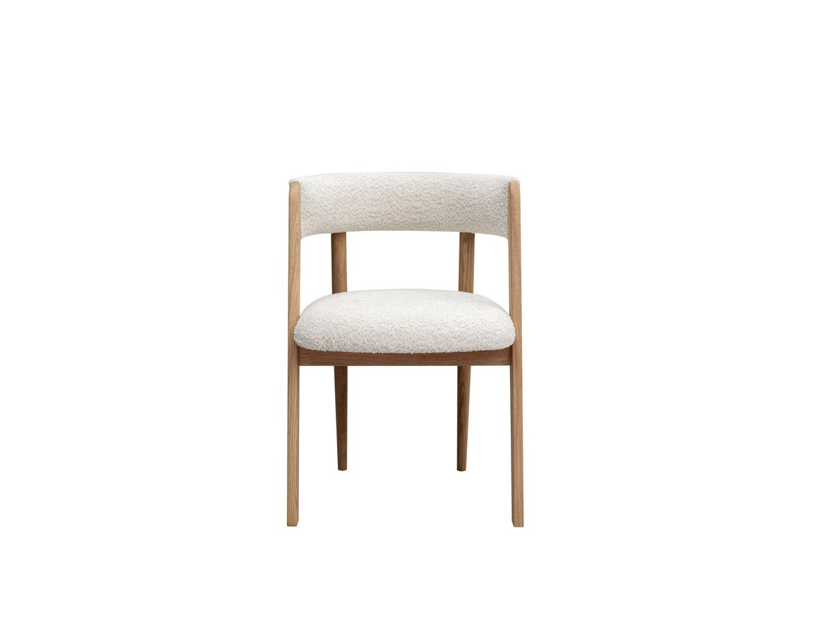 SUGITON set met ronde eettafel uitschuifbaar van 130 tot 180 cm + 4 BASTIDE stoelen in massief eiken fineer