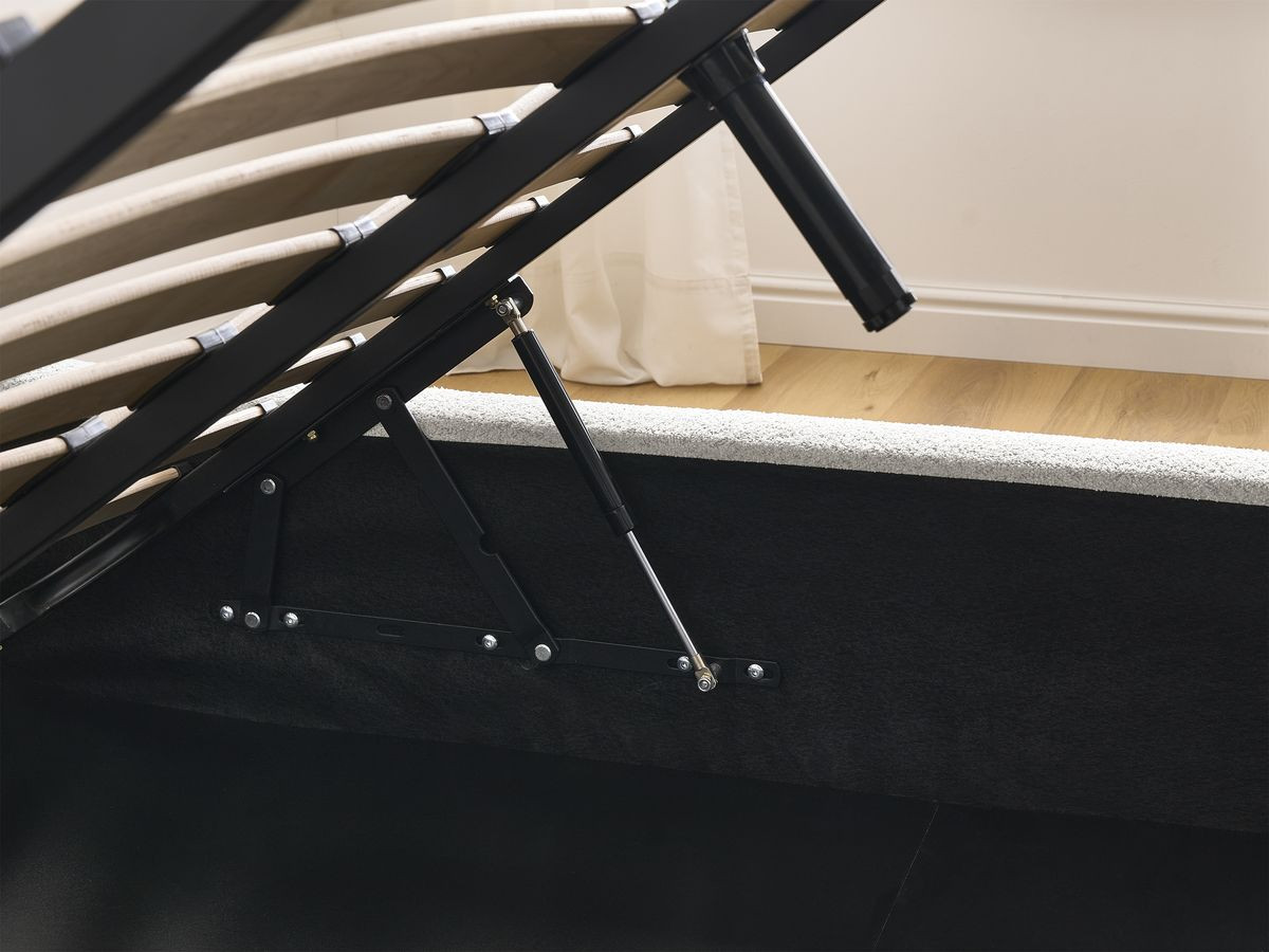 Set met PETER bed + TELIO matras + 2 badstof nachtkastjes