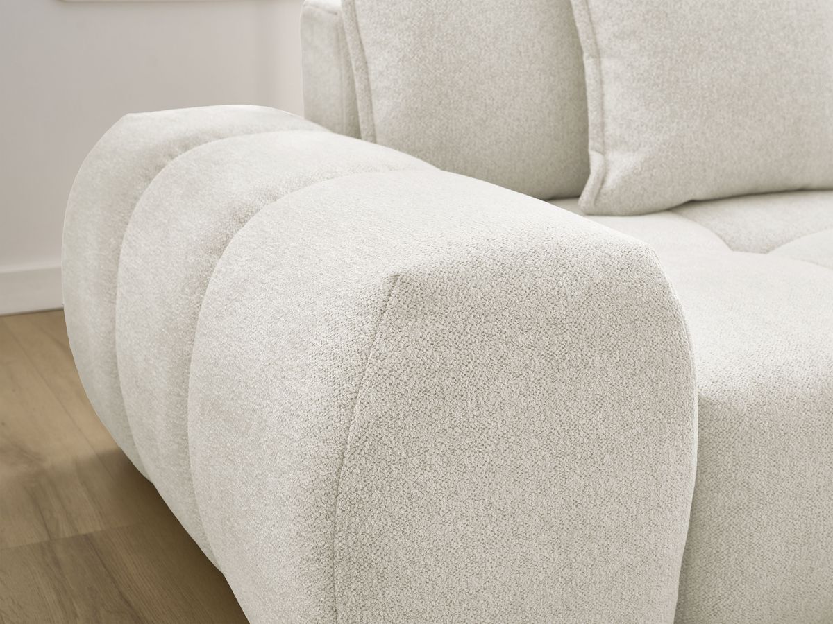 Canapé d'angle convertible coffre EVEREST tissu chiné