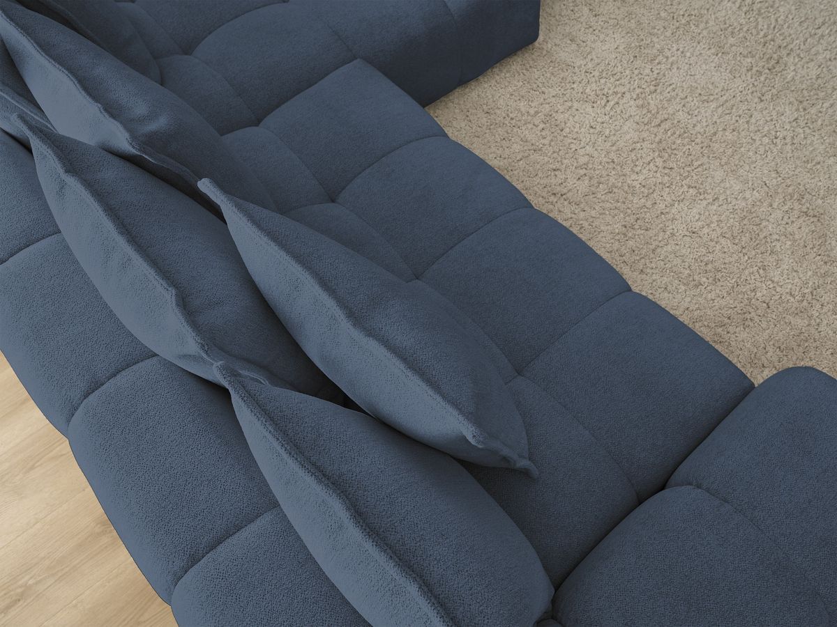 Canapé d'angle convertible coffre EVEREST tissu chiné