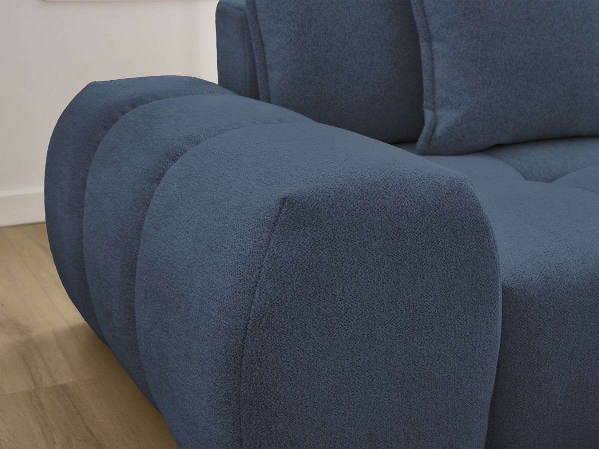 Canapé d'angle convertible coffre EVEREST tissu chiné
