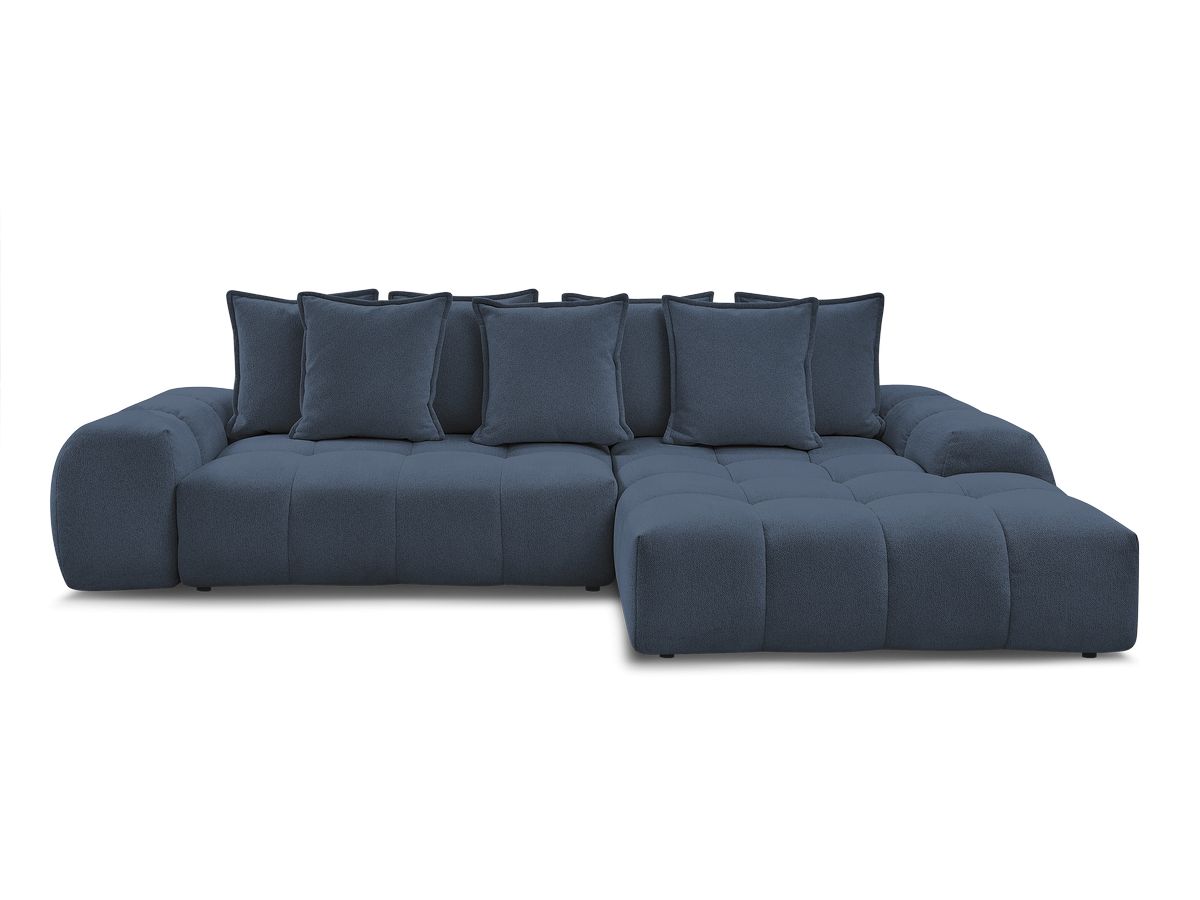 Canapé d'angle convertible coffre EVEREST tissu chiné