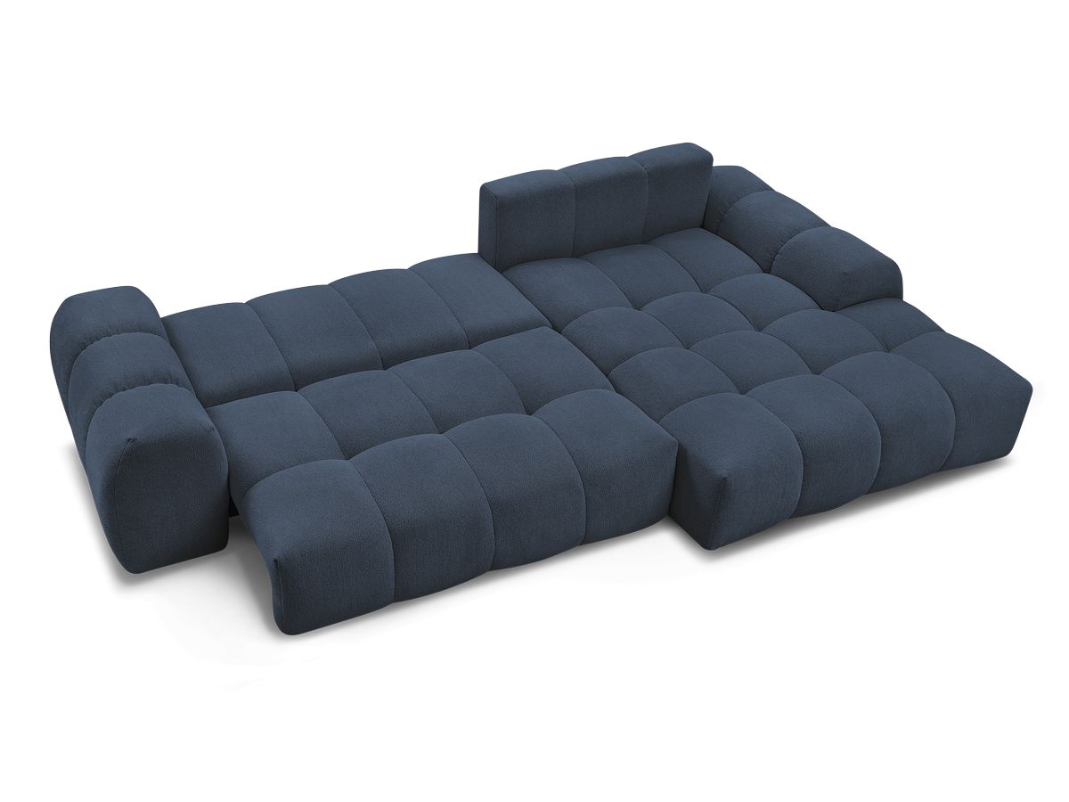 Canapé d'angle convertible coffre EVEREST tissu chiné