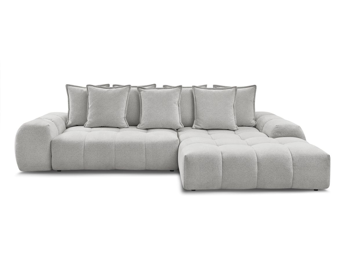 Canapé d'angle convertible coffre EVEREST tissu chiné