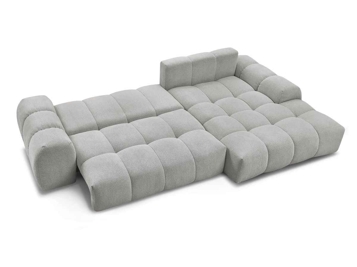 Canapé d'angle convertible coffre EVEREST tissu chiné