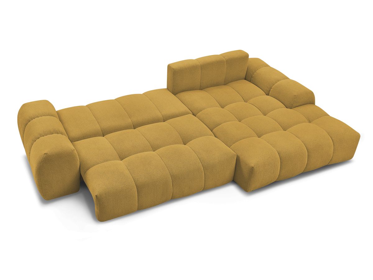 Canapé d'angle convertible coffre EVEREST tissu chiné