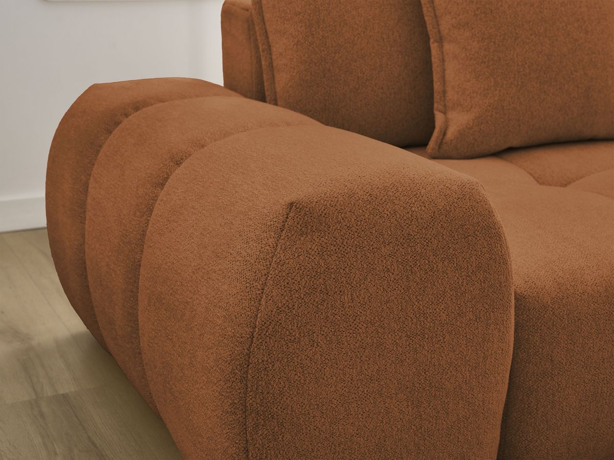 Canapé d'angle convertible coffre EVEREST tissu chiné