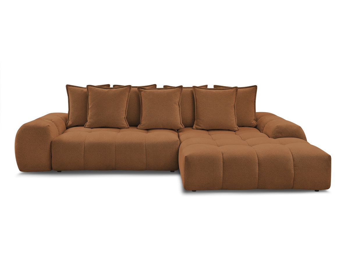 Canapé d'angle convertible coffre EVEREST tissu chiné
