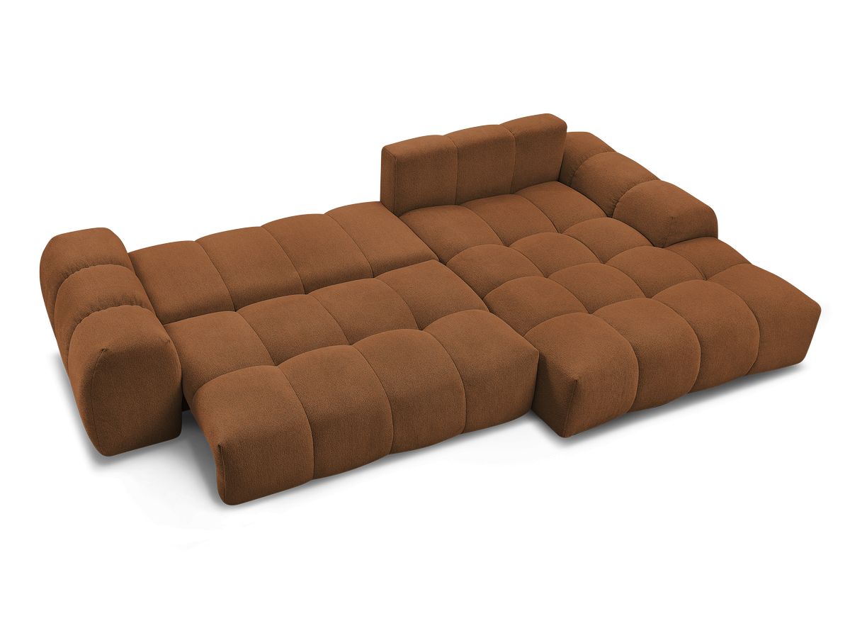 Canapé d'angle convertible coffre EVEREST tissu chiné