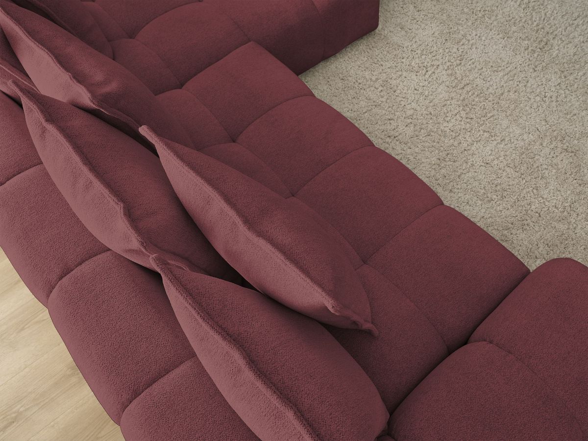 Canapé d'angle convertible coffre EVEREST tissu chiné