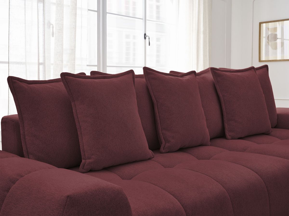 Canapé d'angle convertible coffre EVEREST tissu chiné