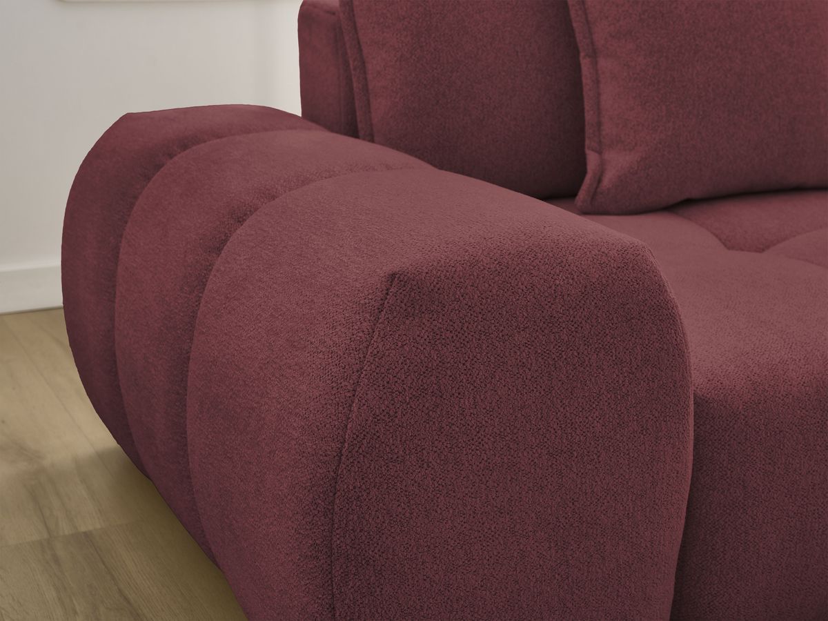 Canapé d'angle convertible coffre EVEREST tissu chiné