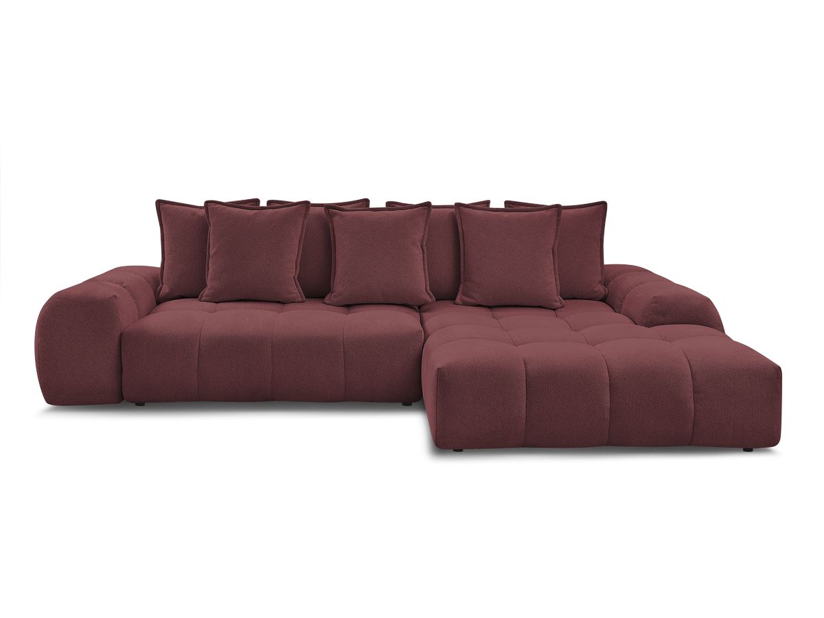 Canapé d'angle convertible coffre EVEREST tissu chiné