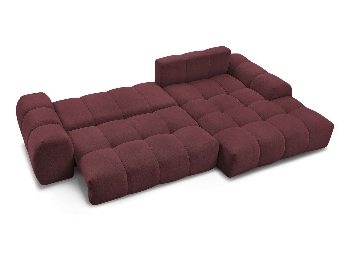 Canapé d'angle convertible coffre EVEREST tissu chiné