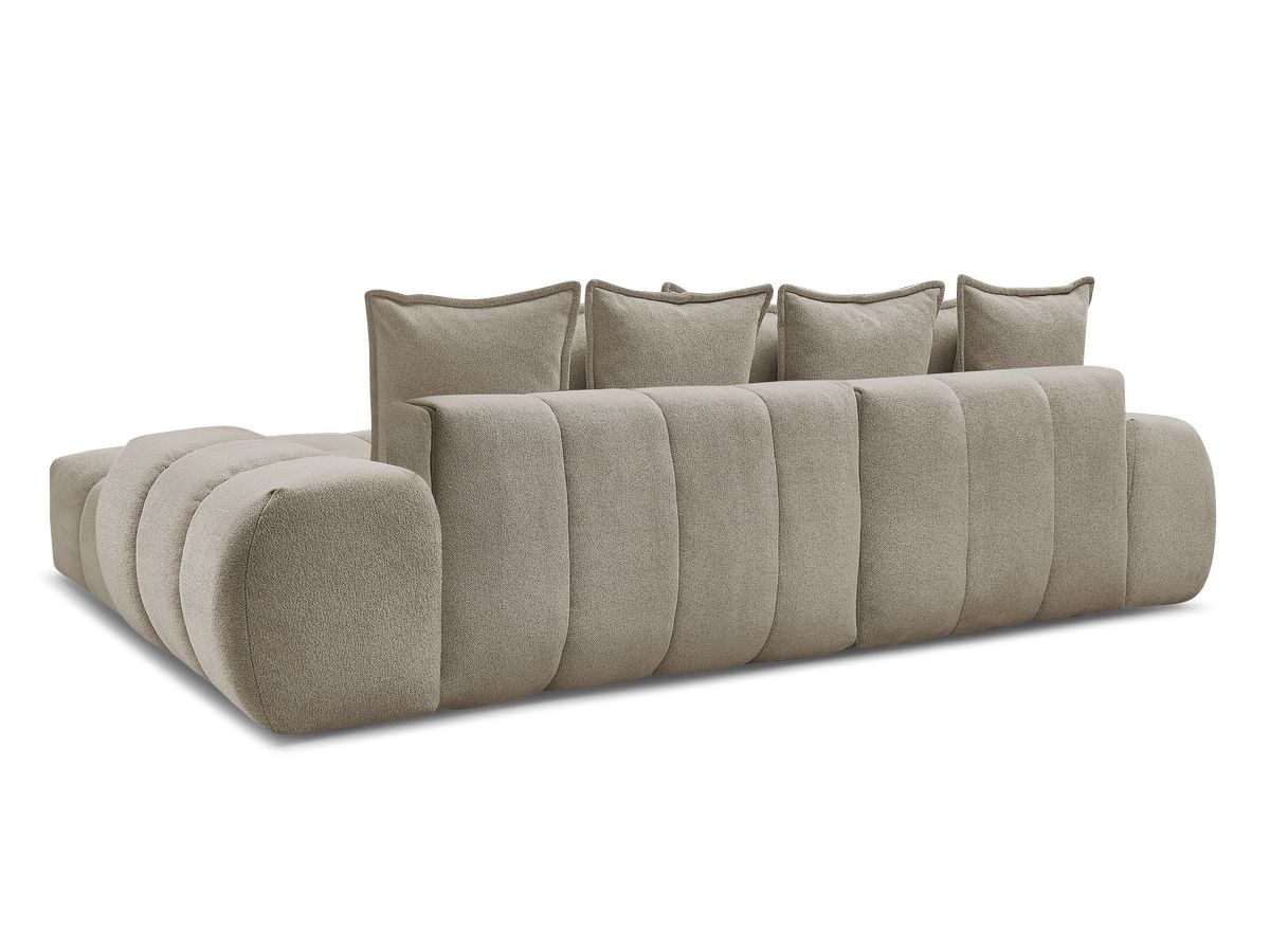 Canapé d'angle convertible coffre EVEREST tissu chiné