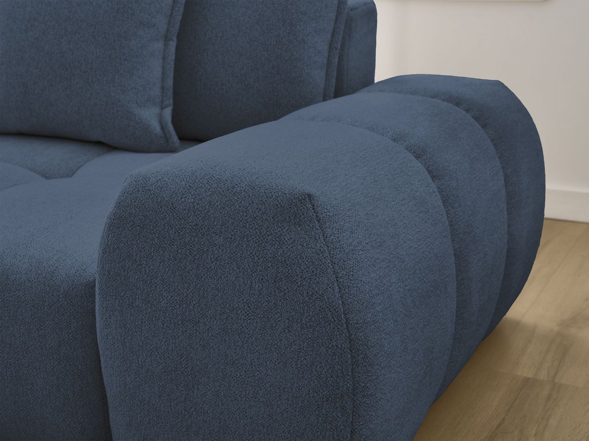 Canapé d'angle convertible coffre EVEREST tissu chiné
