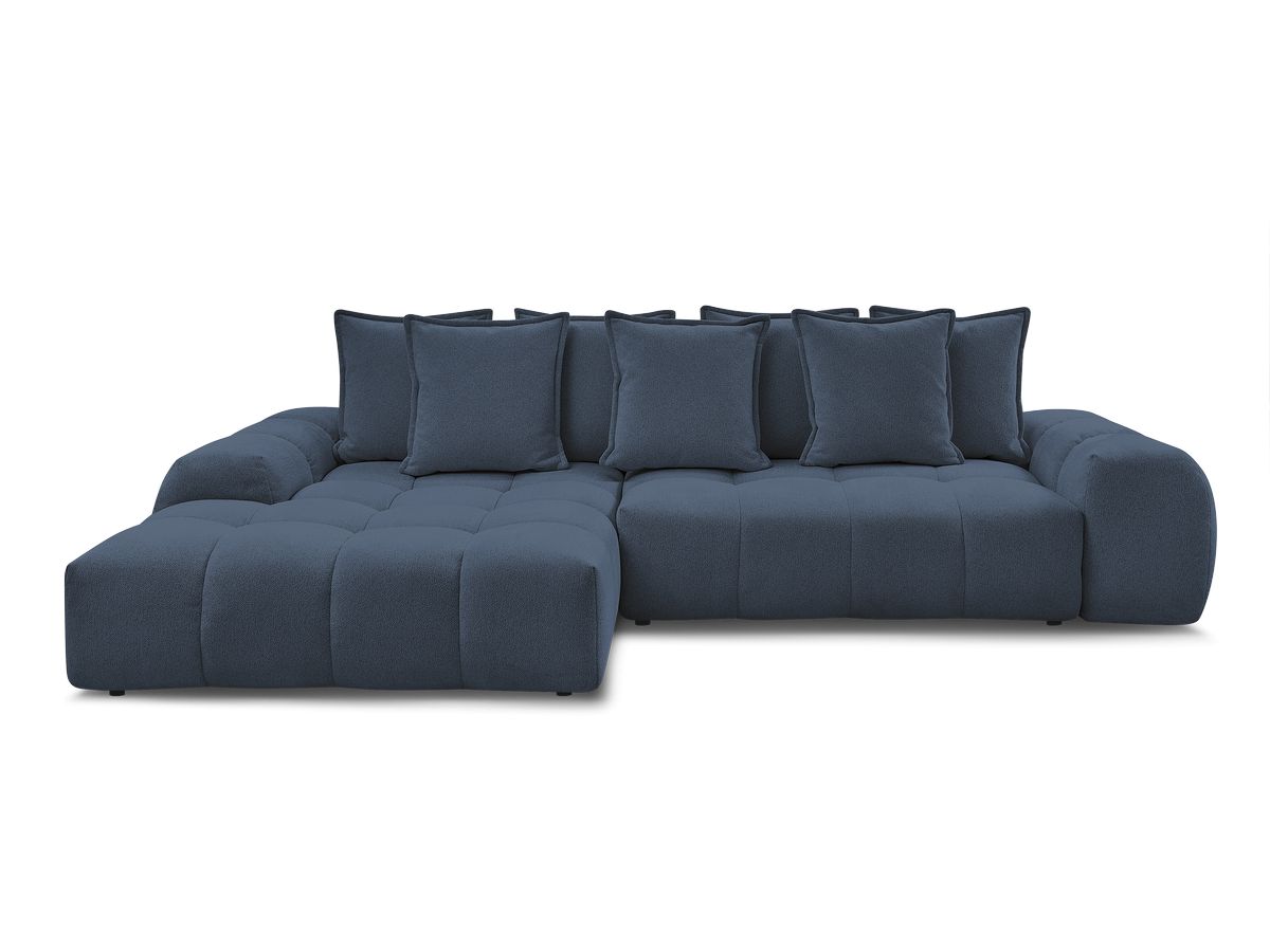 Canapé d'angle convertible coffre EVEREST tissu chiné