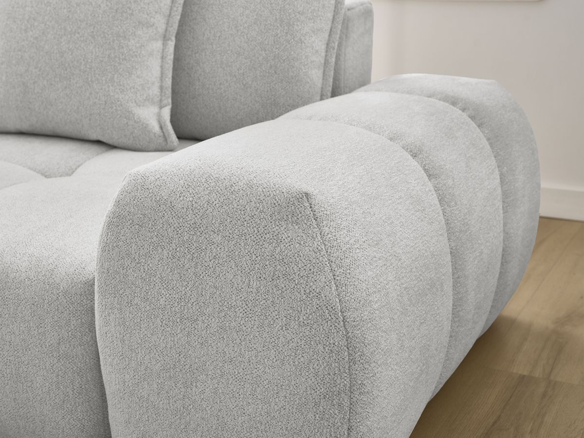 Canapé d'angle convertible coffre EVEREST tissu chiné