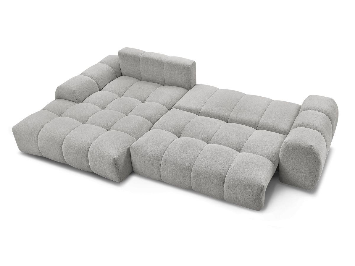 Canapé d'angle convertible coffre EVEREST tissu chiné