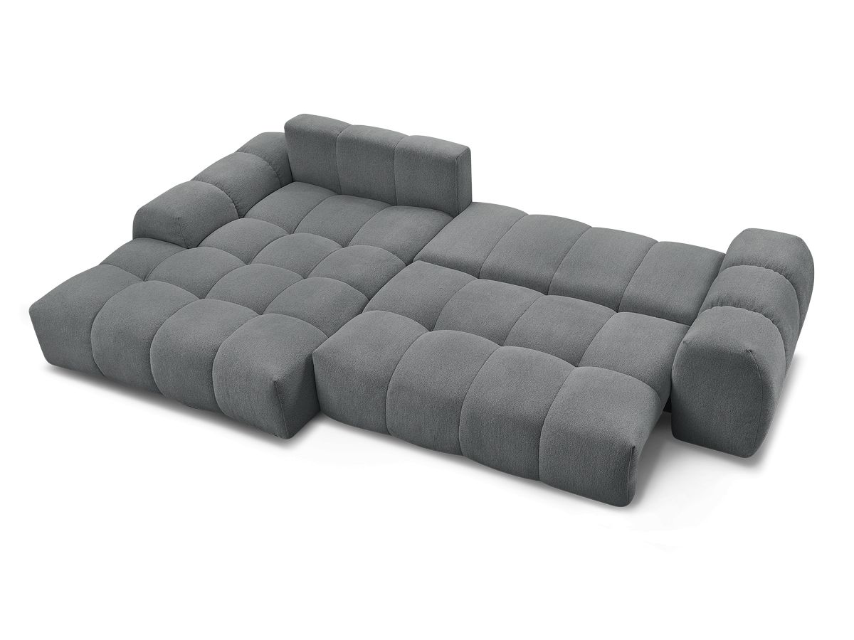 Canapé d'angle convertible coffre EVEREST tissu chiné
