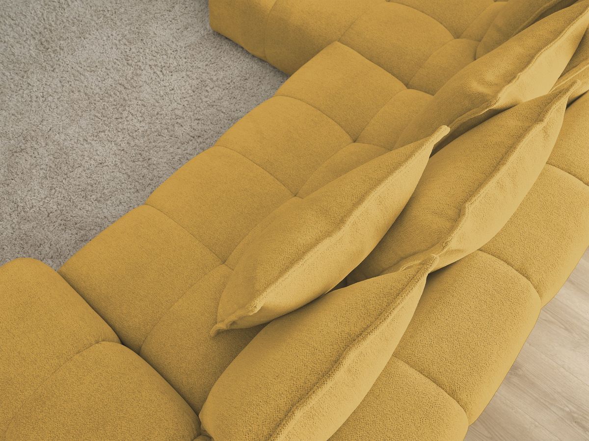 Canapé d'angle convertible coffre EVEREST tissu chiné