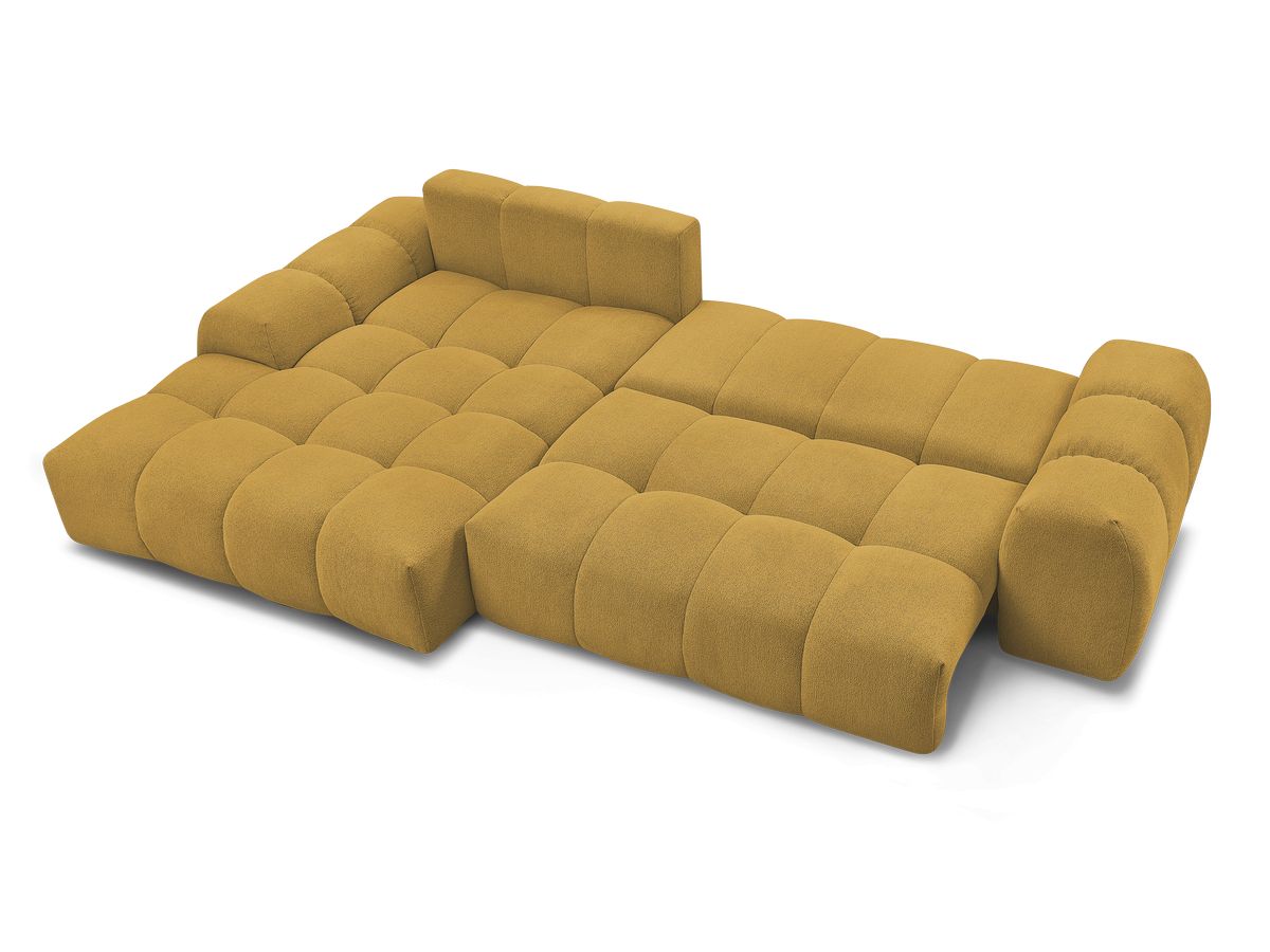 Canapé d'angle convertible coffre EVEREST tissu chiné
