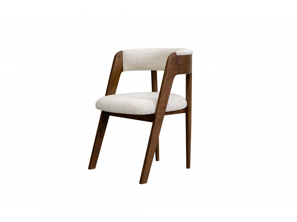 SORMIOU set met ronde eettafel uitschuifbaar van 130 tot 180 cm + 4 BASTIDE stoelen in massief eiken fineer
