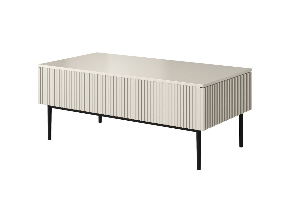 KASHA set met 200 cm tv-meubel met nis + 200 cm 4-deurs dressoir + salontafel met zwarte poten