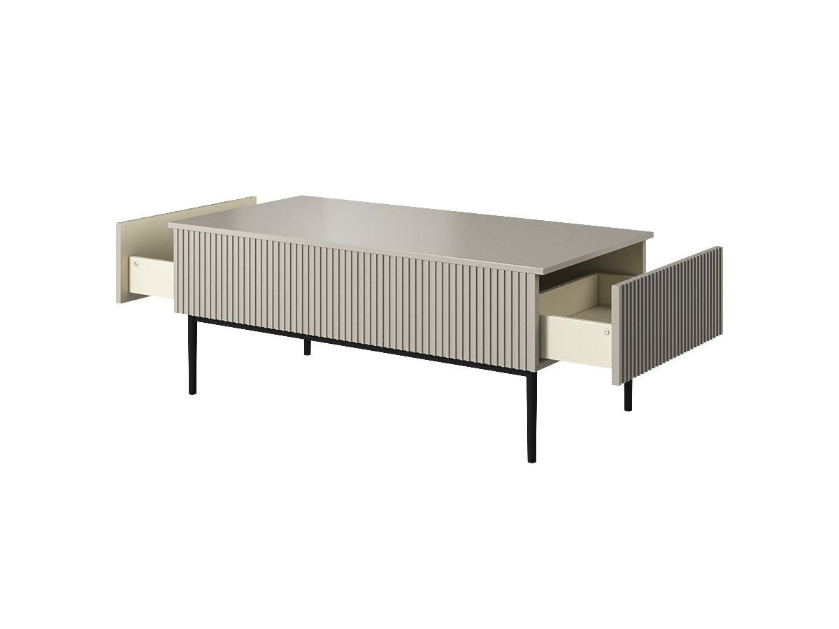 KASHA set met 200 cm tv-meubel + 200 cm 4-deurs dressoir + salontafel met zwarte poten
