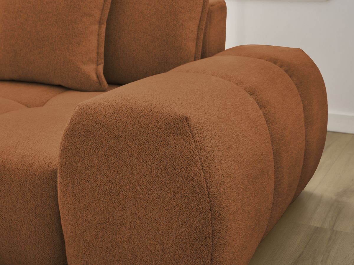 Canapé d'angle convertible coffre EVEREST tissu chiné